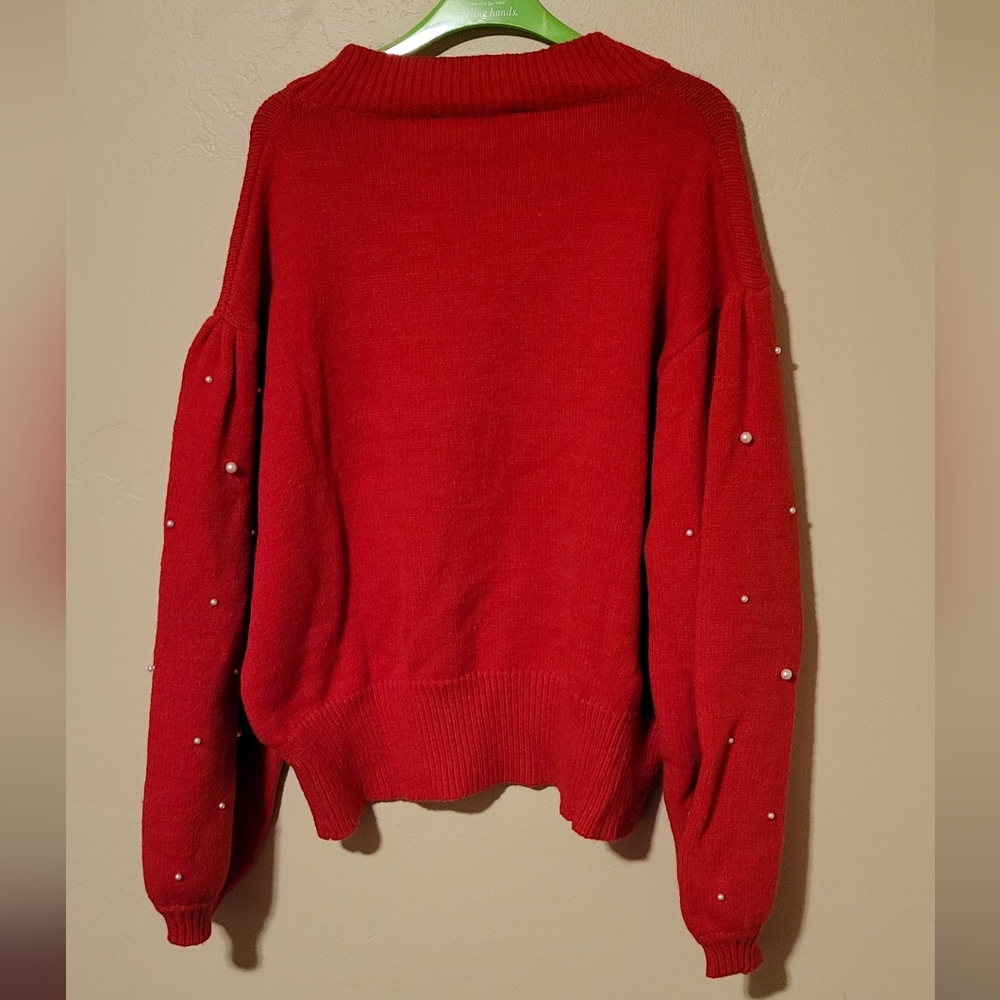Pull Over Sweater with Pearl Detail - Picture 4 of 6